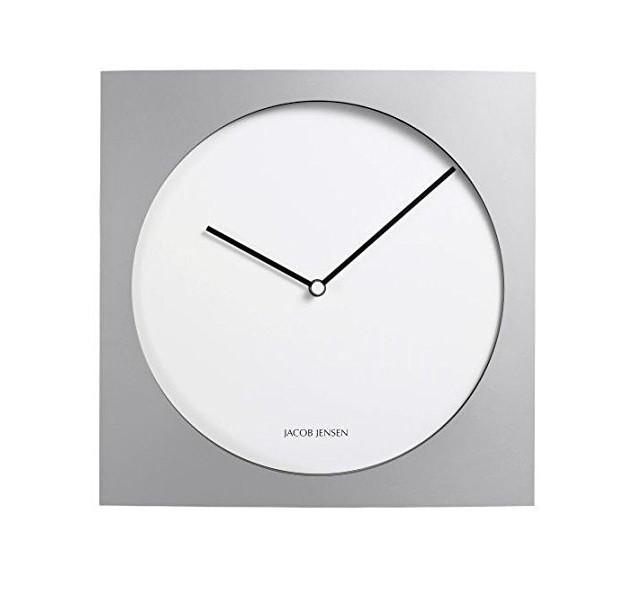 Wall Clock 319, Silver/White