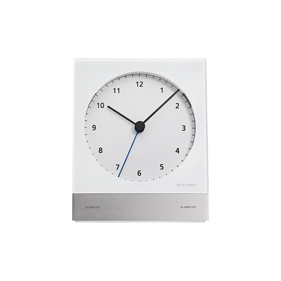 Radio-Controlled Desk Alarm Clock 352, White